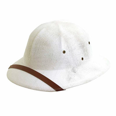 Safari Pith Helmet - Milani Hats Safari Hat Milani Hats ms414 White M/L 