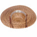 Elegant Palm Leaf Wide Brim Ranch Hat with Chin Strap - Tula Hats Wide Brim Sun Hat Tula Hats    