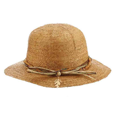 Ladies Natural Raffia Safari Pith Helmet - Cappelli Straworld Safari Hat Cappelli Straworld    