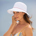 Shapeable Brim Packable Ribbon Bucket Hat - Scala Hats Wide Brim Hat Scala Hats    