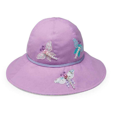 Sophia Cotton Bucket Hat for Girls - Wallaroo Hats for Kids Bucket Hat Wallaroo Hats Sopdgn Lilac  