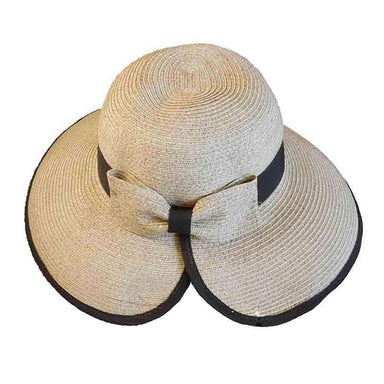 Big Brim Hat with V-Cut Back - Boardwalk Style Wide Brim Hat Boardwalk Style Hats da395nt Natural Medium (57 cm) 