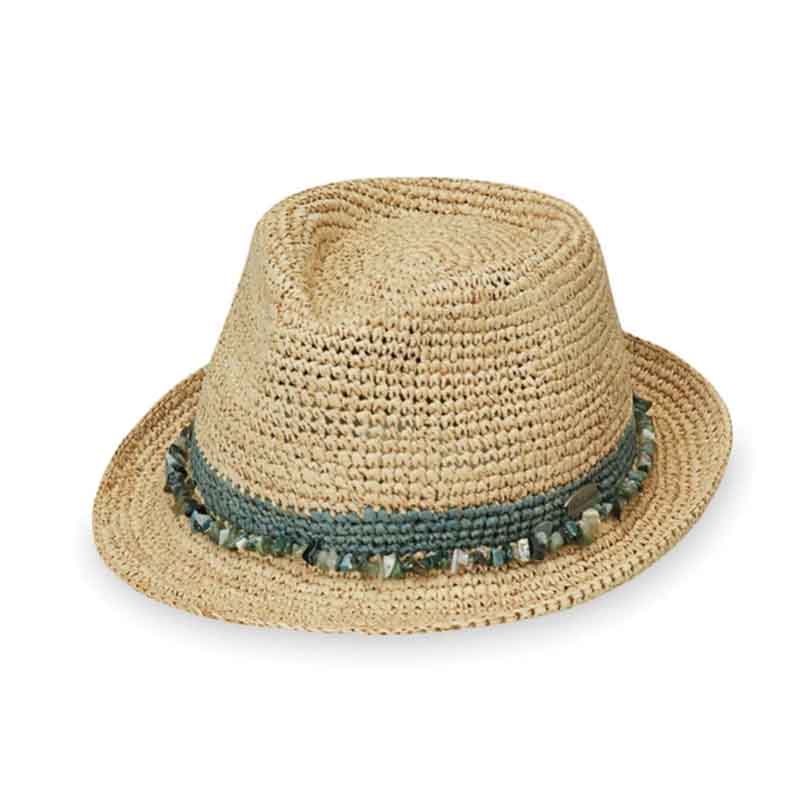 Tahiti Fedora Raffia Hat - Wallaroo Hats Fedora Hat Wallaroo Hats WSTAHsg Sage M/L (58 cm) 