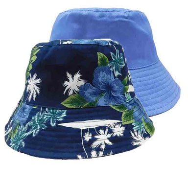 Reversible Floral Print-Solid Color Bucket Hat - Karen Keith Hats Bucket Hat Great hats by Karen Keith    