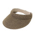 Traditional Sun Visor Tweed Straw Braid - Boardwalk Style Visor Cap Boardwalk Style Hats da233Mbk Black tweed  