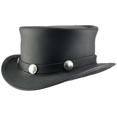 El Dorado Leather Steampunk Top Hat with Buffalo Band - Black Top Hat Head'N'Home Hats eldoradoBKX Black X-Large 
