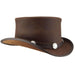 El Dorado Leather Steampunk Top Hat with Buffalo Band - Black Top Hat Head'N'Home Hats    