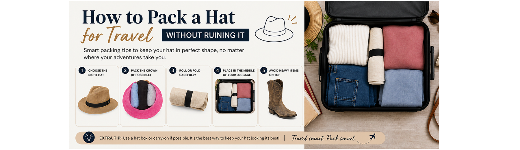 How to Pack a Hat for Travel Without Ruining It