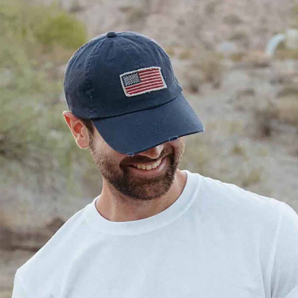 Express American pride with a great looking American flag cowboy hat. Stars and stripes visor hats for women and US flag baseball caps for men, women and kids. American flag cowboy hats in red, white and blue, or grey and black