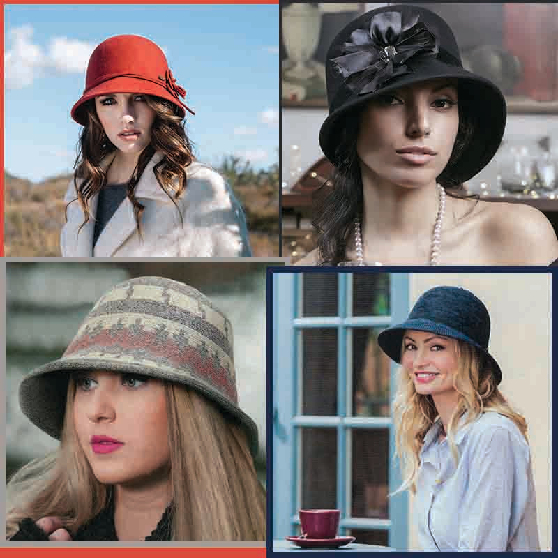 cloche hats for women. summer straw and winter wool felt cloche hats