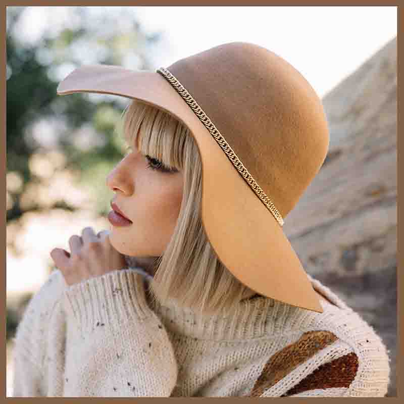Women's fall and winter headwear. Wool felt hats, wool caps and beanies
