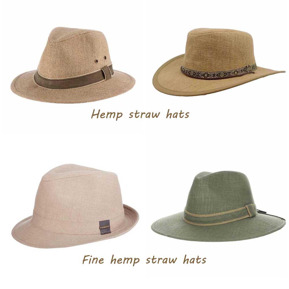 Hemp is one of the oldest plant spun into useable fiber. Hemp fibers are made into linen like textiles. Though, some hemp hats have a bit of a crude, burlap-like look , as if they refuse to give up their natural legacy.