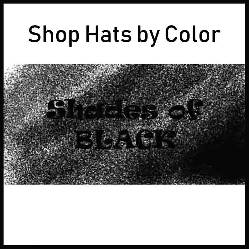 Shop for black hats. Shades of black from coffee to liquorice to pot black to void black. Casual straw hats. Elegant dress hats. Stunning cocktail hats and fascinators. Baseball caps, velvet fashion caps, sun visor hats, gloves, scarves, all in black