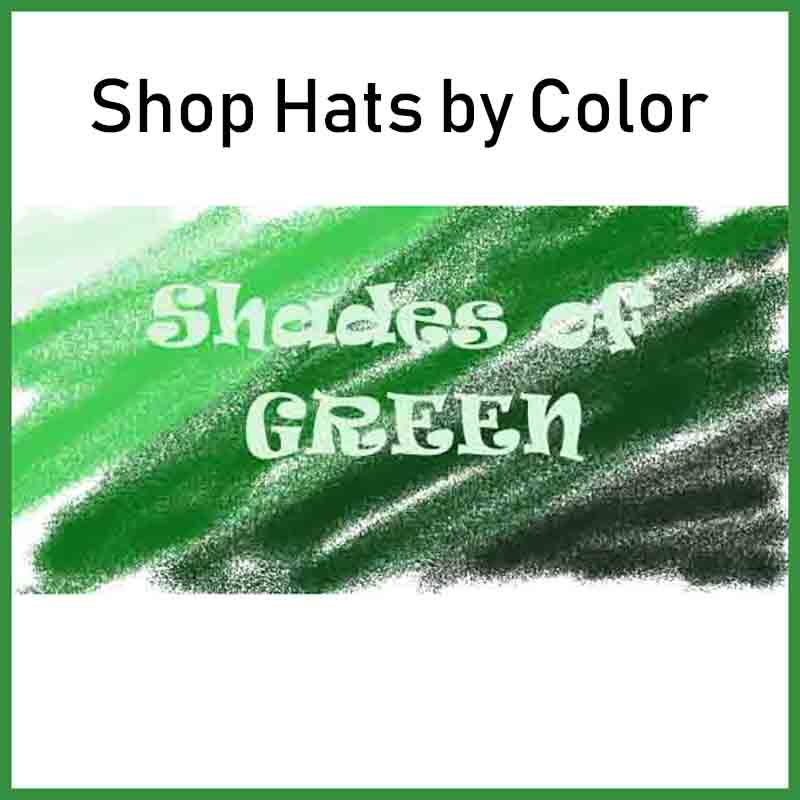 Green hats. shop men's and women's hat by color