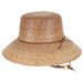 Abby Palm Leaf Sun Hat with Chin Strap - Tula Hats Wide Brim Hat Tula Hats TU1-1180 Honey Palm Straw OS 