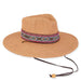 Adeline Bangkok Toyo Straw Safari with Tribal Band - Sun 'N' Sand Hats Safari Hat Sun N Sand Hats HH3107B Tan OS (57 cm) 