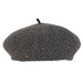 Adora® Wool Hat - Soft Wool Two Tone French Beret Beanie Adora Hats AD1626A Black  