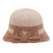 Adora® Wool Hat - Two Tone Soft Wool Cloche with Bow Cloche Adora Hats