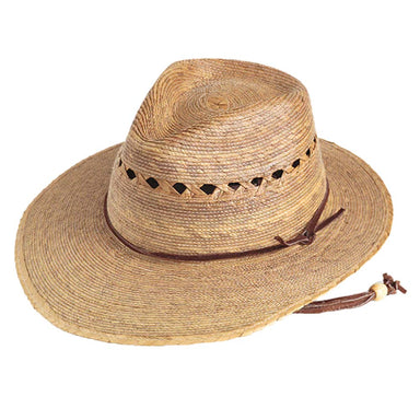 Angler Fishing Palm Leaf Sun Hat - Tula Hats Safari Hat Tula Hats TU1-3400 Honey Palm Straw S/M (57 - 58 cm) 