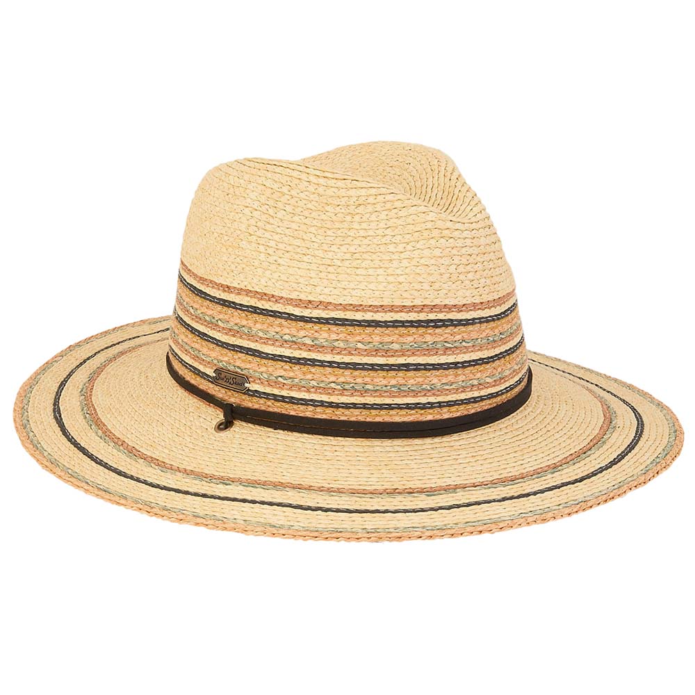 Ariana Striped Straw Safari Hat with Chin Cord - Sun  display picture 1