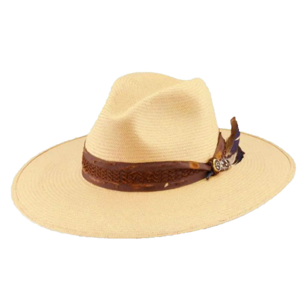 Chapeau Femme Large Bord Avec Plume Et Pendentif Strass - Noir - Neuf Avec étiquettes
