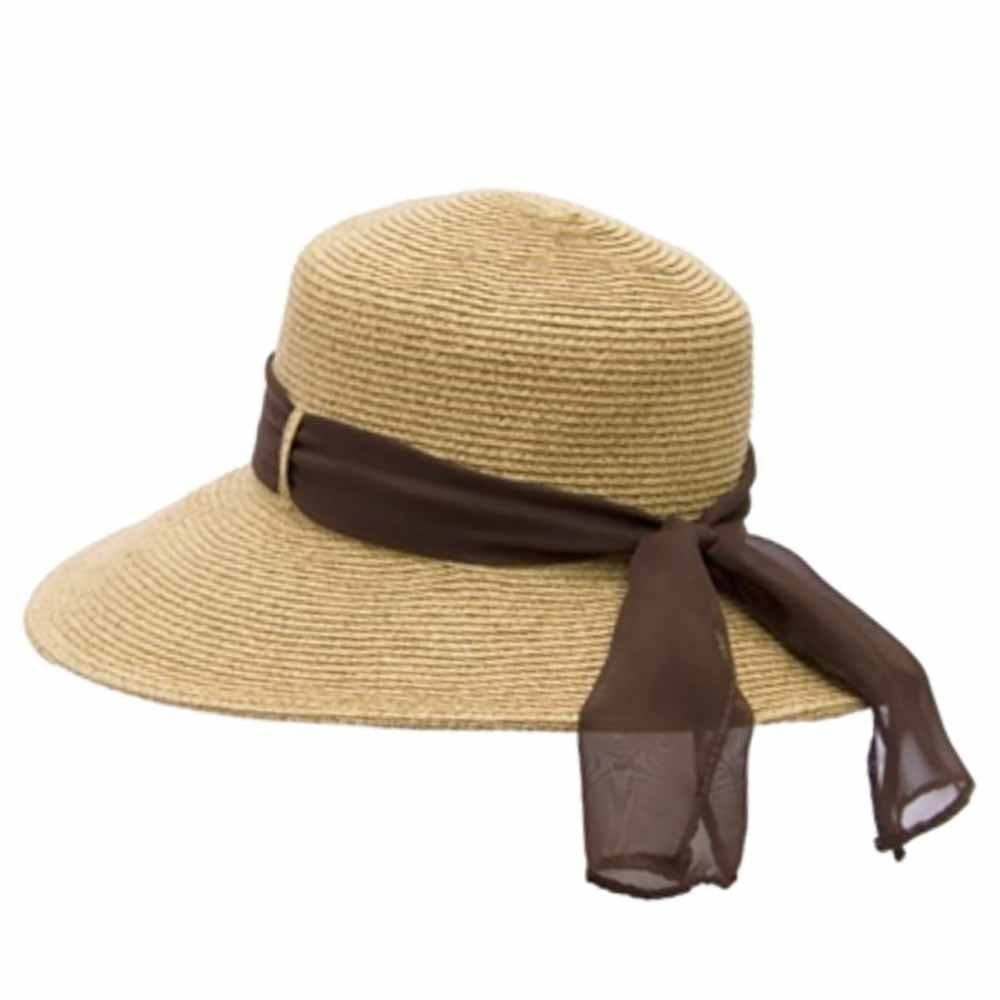 Asymmetrical Big Brim Summer Hat - Boardwalk Style Wide Brim Hat Boardwalk Style Hats DA221-1 TT Toast tweed Medium (57 cm) 