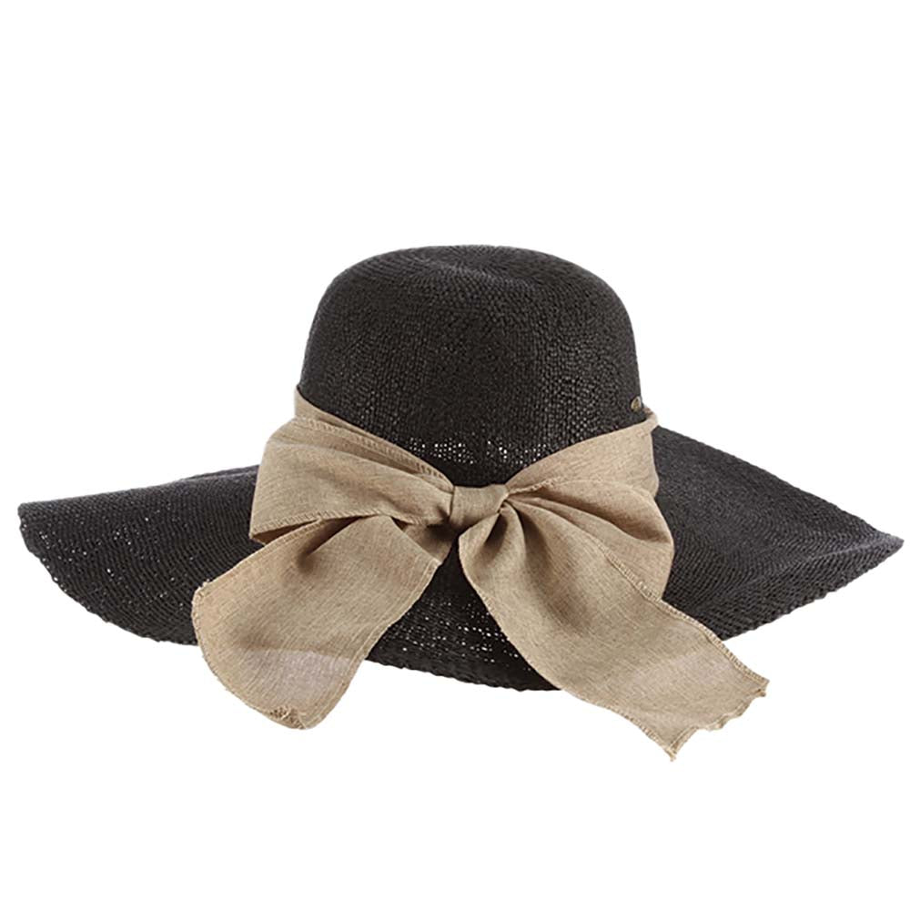 Wide Brim Gaucho Hat with Chin Cord - Scala Hats Toast