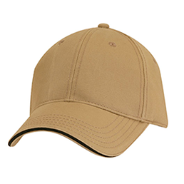 Tan baseball cap for men on a white background