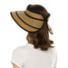 Black and Brown Heathered Wrap Around Roll Up Sun Visor Hat - Boardwalk Style Visor Cap Boardwalk Style Hats    