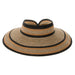 Black and Brown Heathered Wrap Around Roll Up Sun Visor Hat - Boardwalk Style Visor Cap Boardwalk Style Hats DA1319 Black / Brown OS 