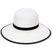 Black and White Backless Facesaver Hat - Sun 'N' Sand Hat Facesaver Hat Sun N Sand Hats HH1360C White OS (57 cm) 