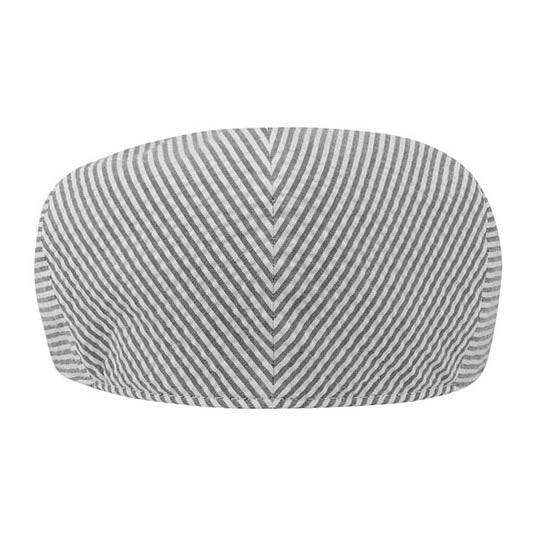 Black and White Seersucker Ivy Cap - Mega Cap