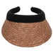 Braided Wheat Straw Clip-On Sun Visor - Karen Keith Hats Visor Cap Great hats by Karen Keith V88B Light Brown  