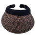 Braided Wheat Straw Clip-On Sun Visor - Karen Keith Hats Visor Cap Great hats by Karen Keith V88A Dark Brown  