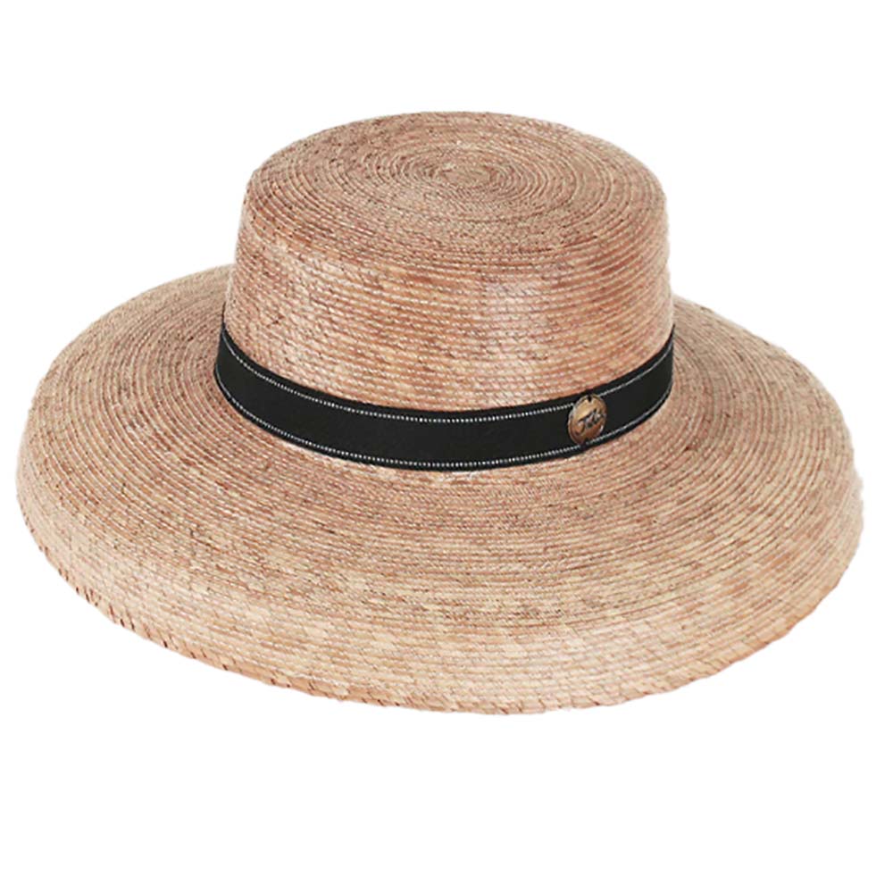 Brook Palm Leaf Tiffany Style Sun Hat - Tula Hats Wide Brim Hat Tula Hats TU1-1800 Honey Palm Straw M (57 - 58 cm) 