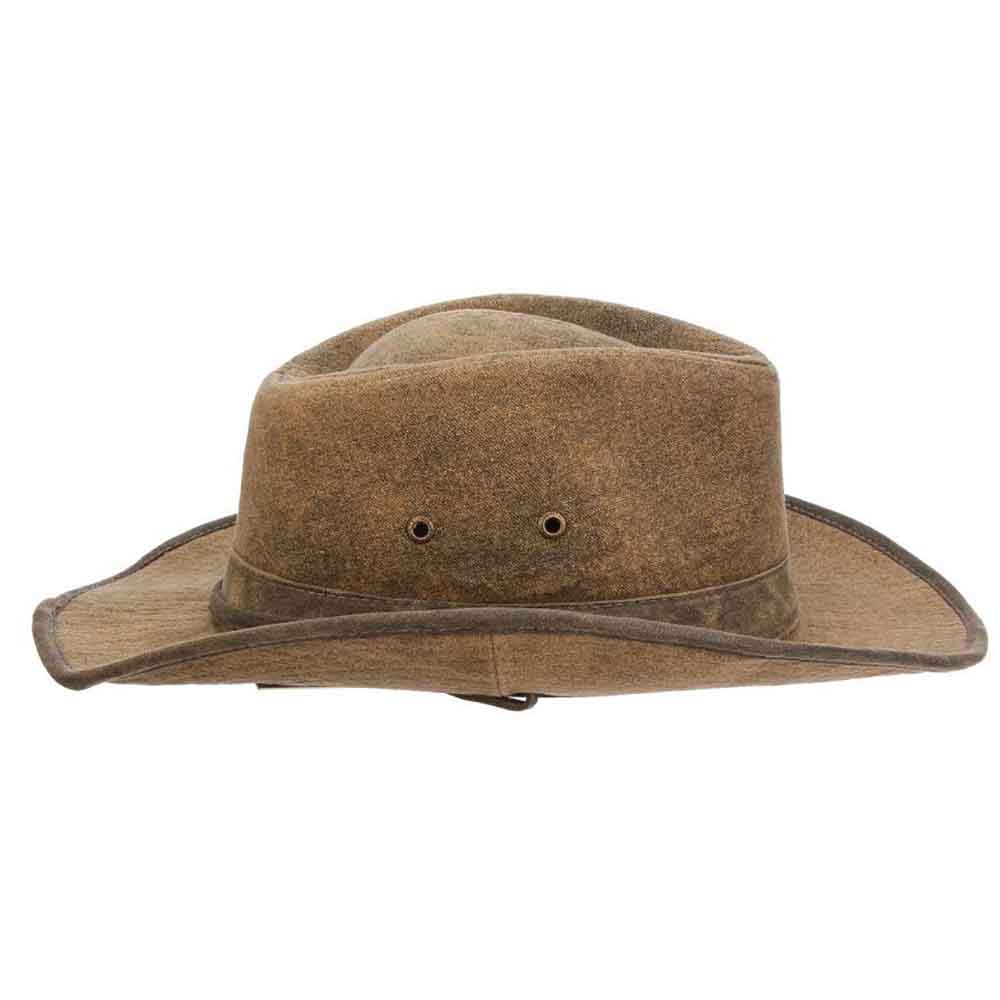 Buckthorn Tarp Cloth Western Outback Hat - Stetson Hats Tan / X-Large