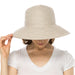 Butterfly Split Brim Sun Hat with Straw Bow - Boardwalk Style Wide Brim Hat Boardwalk Style Hats    