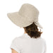 Butterfly Split Brim Sun Hat with Straw Bow - Boardwalk Style Wide Brim Hat Boardwalk Style Hats    