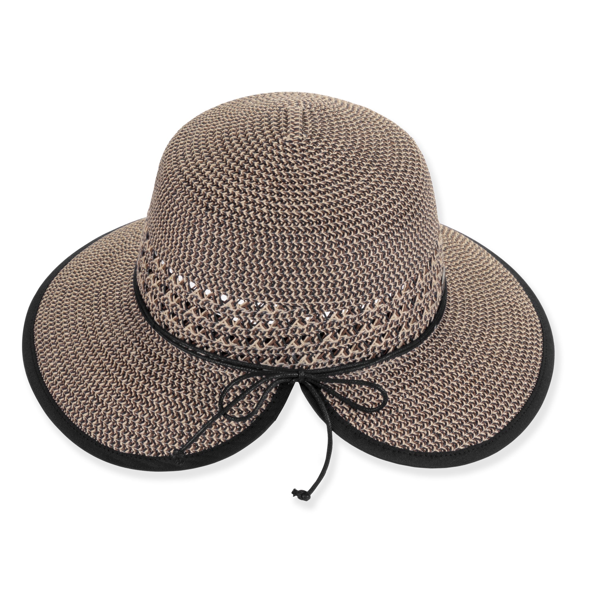 Butterfly Split Brim Braided Straw Summer Hat - Sun 'N' Sand Hats Facesaver Hat Sun N Sand Hats