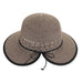 Butterfly Split Brim Braided Straw Summer Hat - Sun 'N' Sand Hats Facesaver Hat Sun N Sand Hats