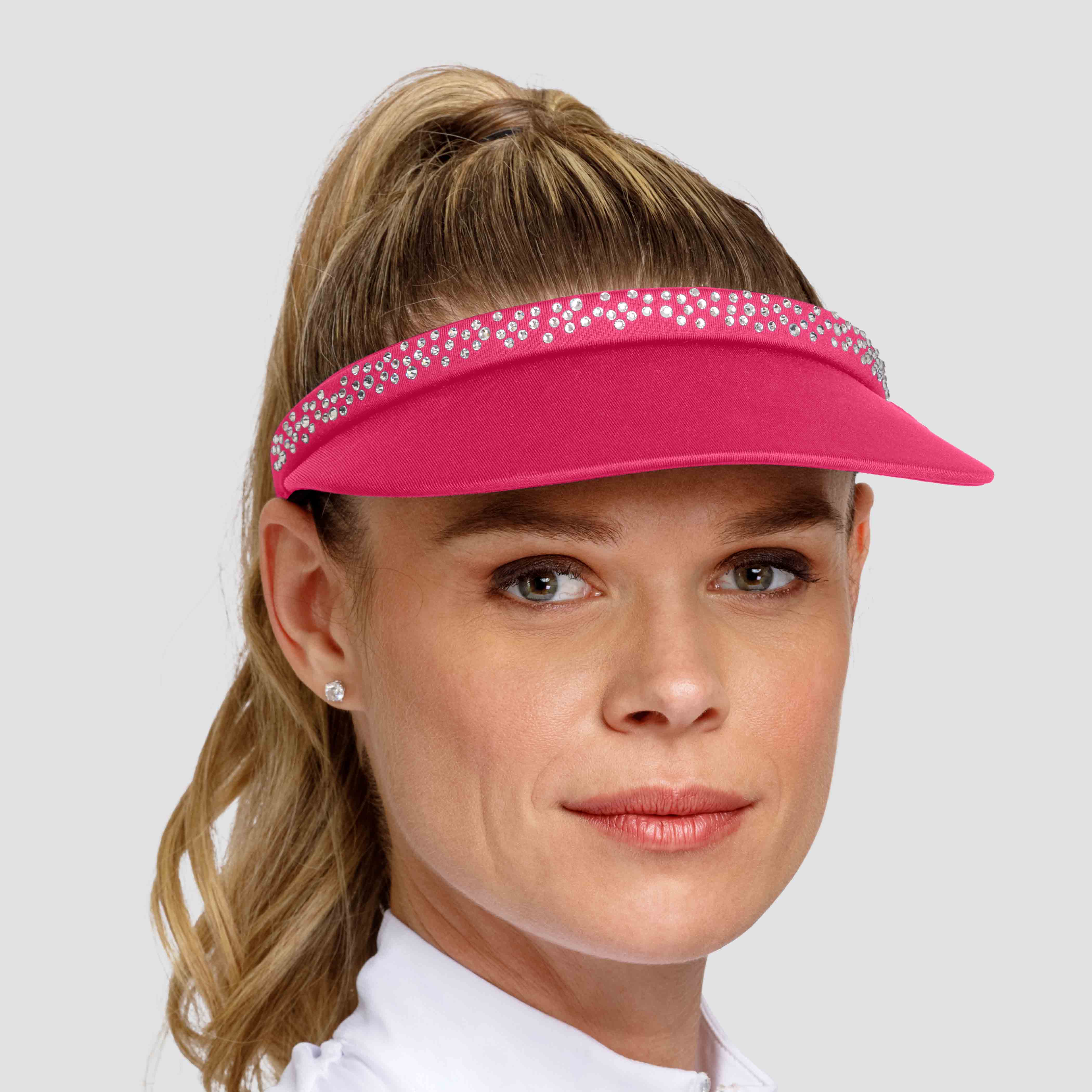 Samantha Women's Visor with Rhinestones - Tails Active Wear