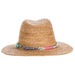 Calla Crocheted Raffia Safari Hat with Colorful Band - Scala Hats Safari Hat Scala Hats