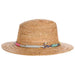Calla Crocheted Raffia Safari Hat with Colorful Band - Scala Hats Safari Hat Scala Hats LR785 Natural OS (58 cm)