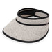 Charlie Sun Visor - Wallaroo Hats Visor Cap Wallaroo Hats CHAVIS-IB Ivory / Black OS 