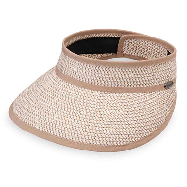 Charlie Sun Visor by Wallaroo Hat Company Visor Cap Wallaroo Hats CHAVIS-IT Ivory / Taupe OS