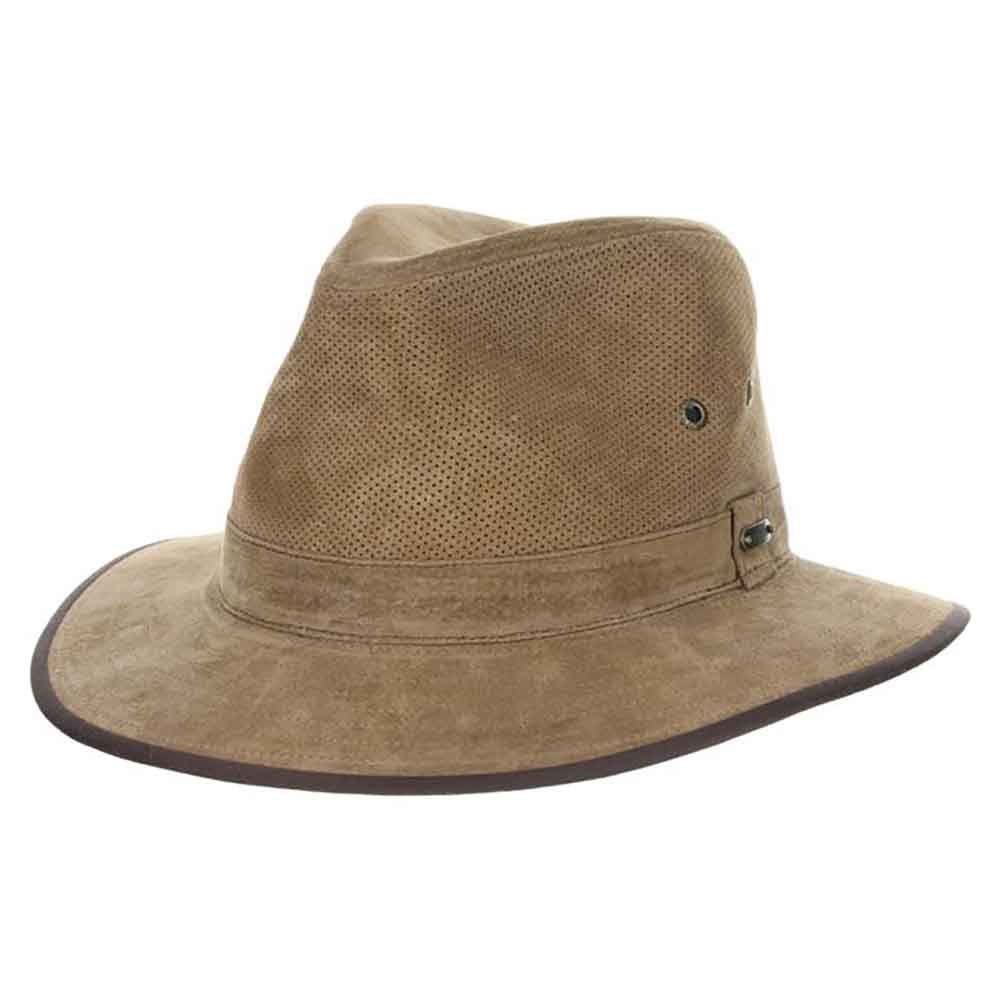 Chelan Suede Leather Safari Hat - Stetson Hats Safari Hat Stetson Hats STC380-TAN3 Tan Large 