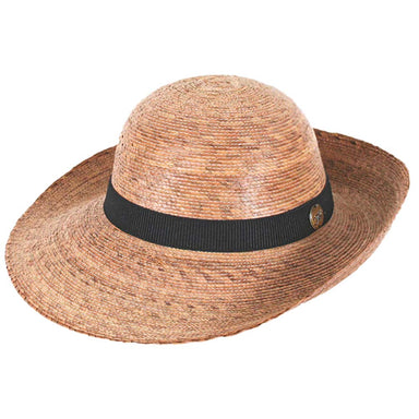 Chloe Asymmetrical Up Turned Brim Palm Sun Hat - Tula Hats Wide Brim Hat Tula Hats TU1-1850 Honey Palm Straw M/L (57 - 58 cm) 
