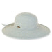 Classic Tweed Straw Beach Hat - Sun 'N' Sand Hats Wide Brim Sun Hat Sun N Sand Hats HH2969D Denim OS (57 cm)