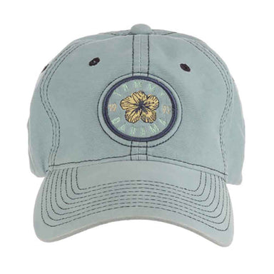 Cotton Baseball Cap with Flower Embroidery - Tommy Bahama Hats Cap Tommy Bahama Hats TBC14-BLUE Blue