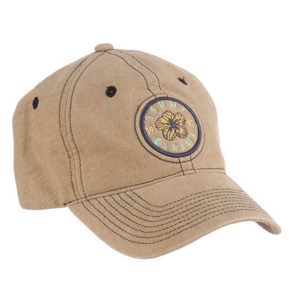 Cotton Baseball Cap with Flower Embroidery - Tommy Bahama Hats Cap Tommy Bahama Hats    